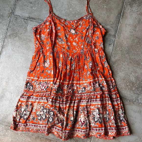 Urban Outfitters Dresses & Skirts - Urban Outfitters boho Orange Floral Dress